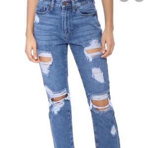 Just Black Denim Super Destroyed GF Jean Size 26